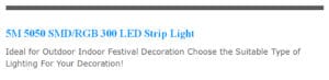 5M 5050 SMD RGB 300 LED Strip Light