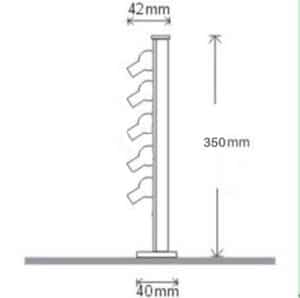 DIMENSION OF 5W SHOWCASE LIGHT